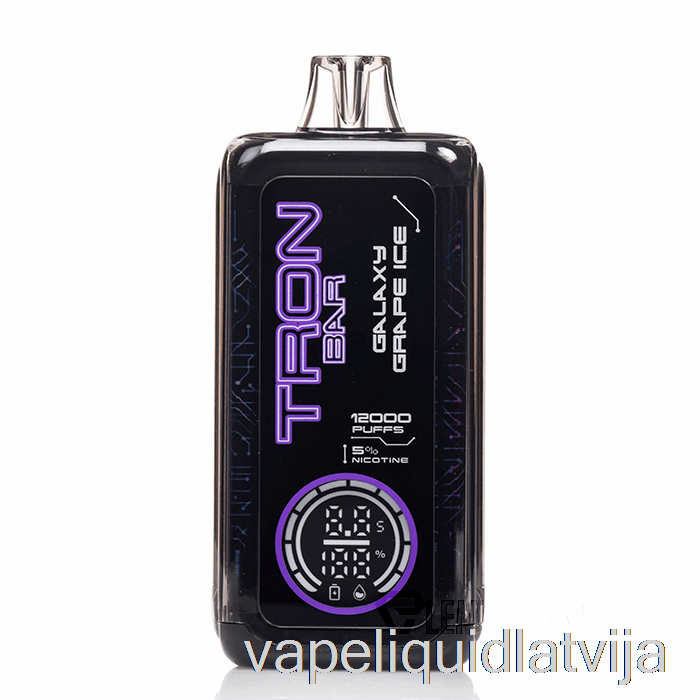 Tron Bar 12k Vienreizējās Lietošanas Galaxy Grape Ice Vape šķidrums